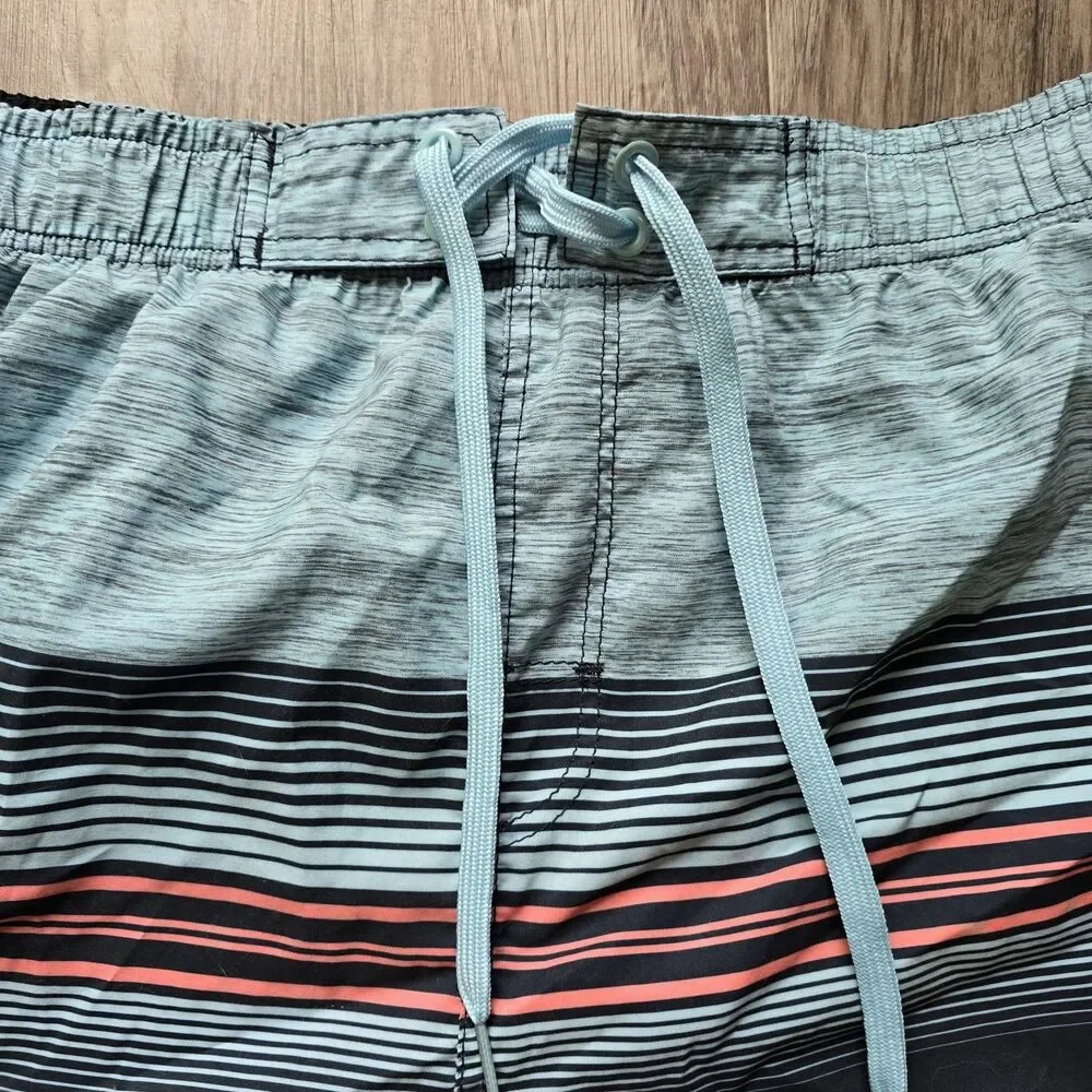 Stillwater Supply Co Mens XXL Board Shorts Swim Trunks Striped Elastic Cargo